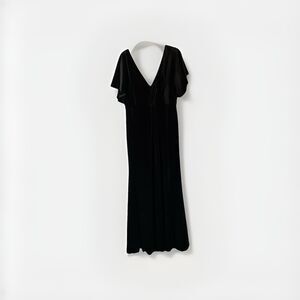 Revelry Gwen Dress Size 14 Black Velvet Full Length Maxi Gown